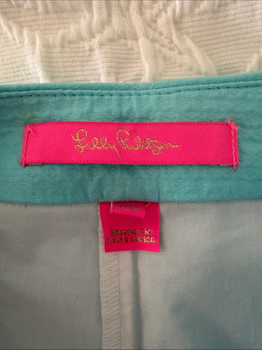 Lilly Pulitzer Turquoise Scalloped-Hem Button Front Skort - Picture 5 of 6